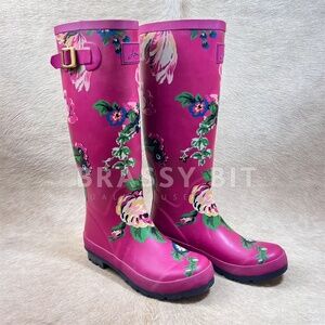Joules Floral Welly Rain Boots